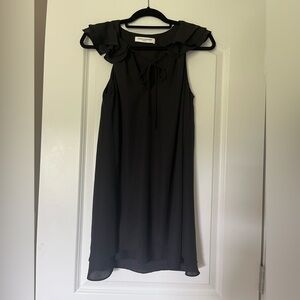 Amanda Uprichard | Black Crepe Shift Dress Size Small